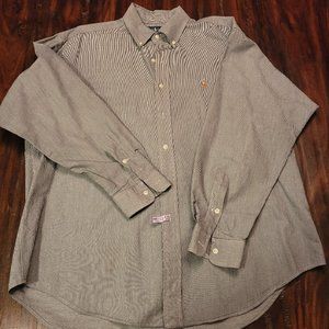 Ralph Lauren Men's Size LG Blake heavy cotton button down in medium grey